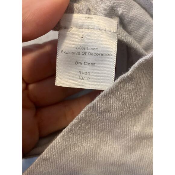 Talbots silver gray linen belted jacket size 4 - Picture 4 of 12